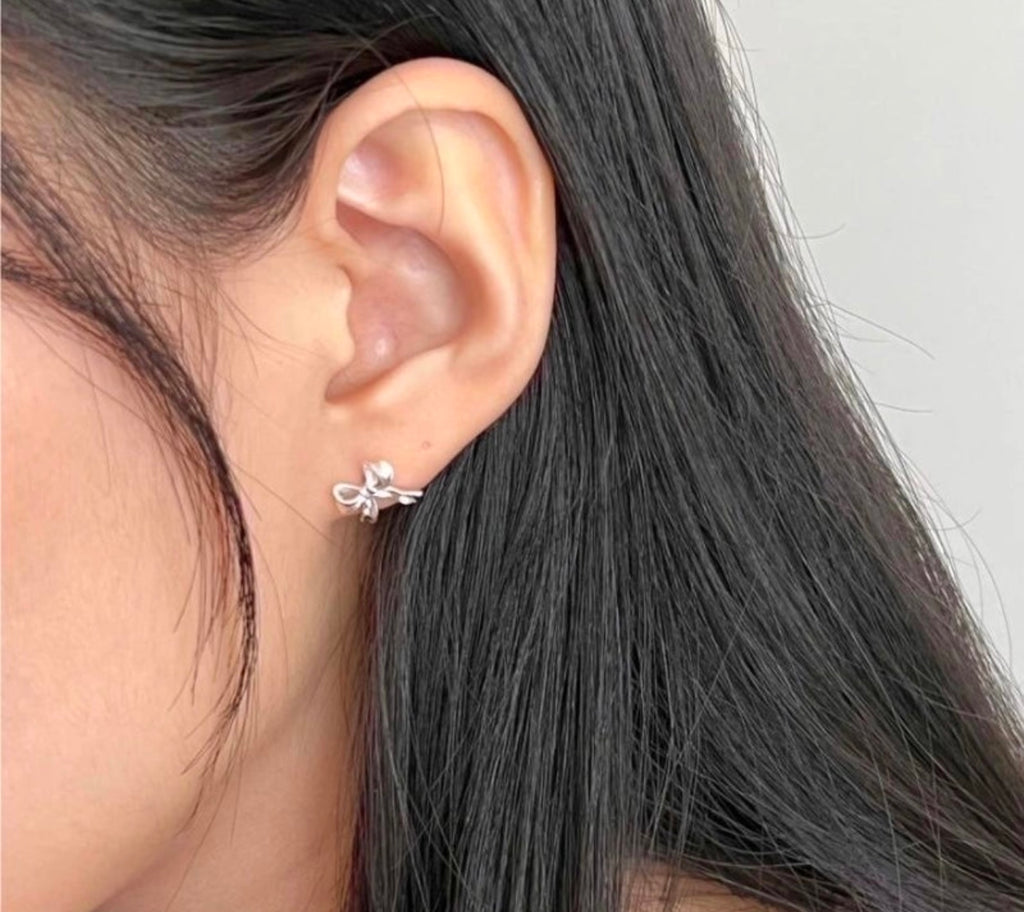 Orecchini fiocco in argento