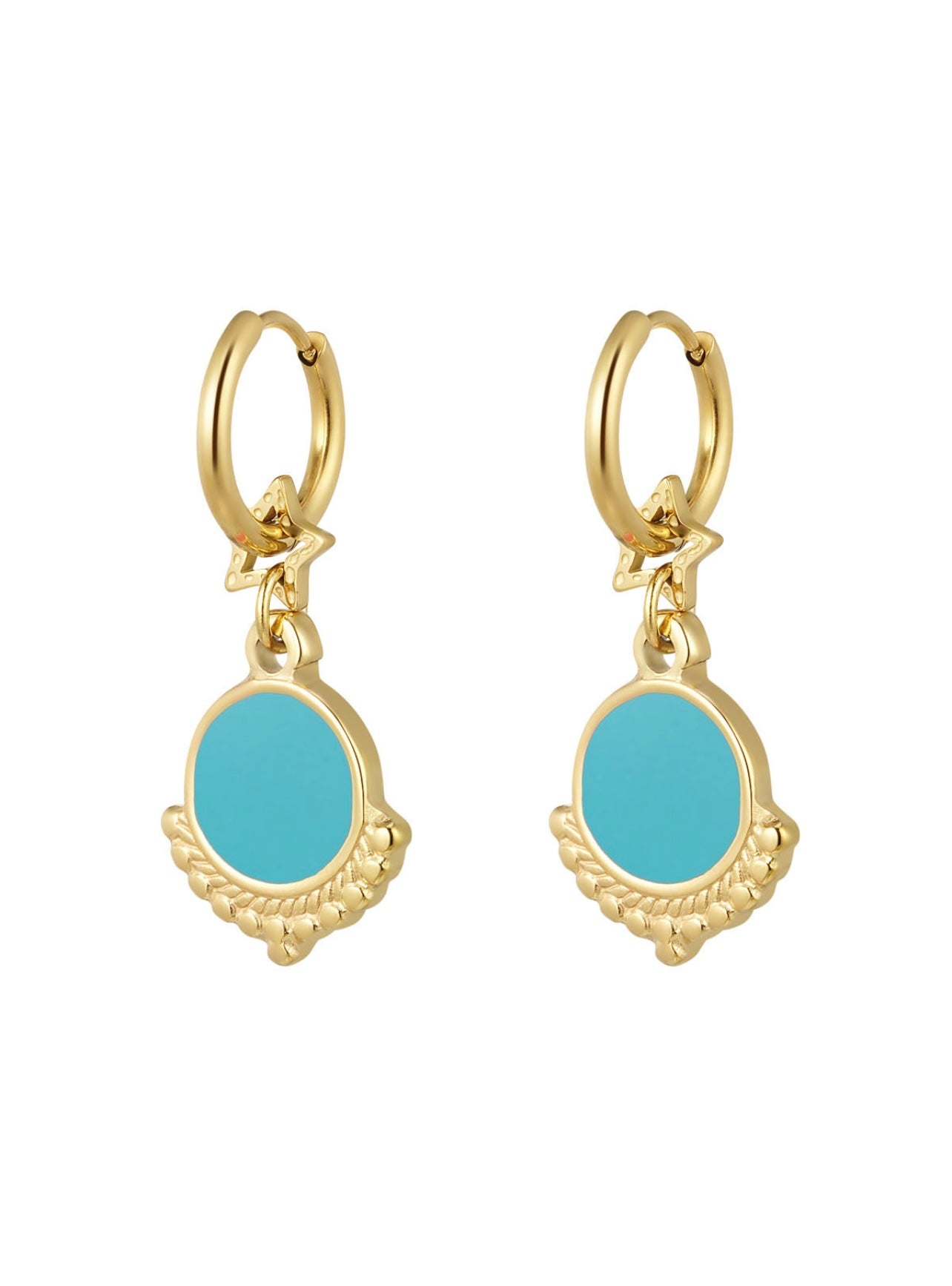 Orecchini con stella e ciondolo