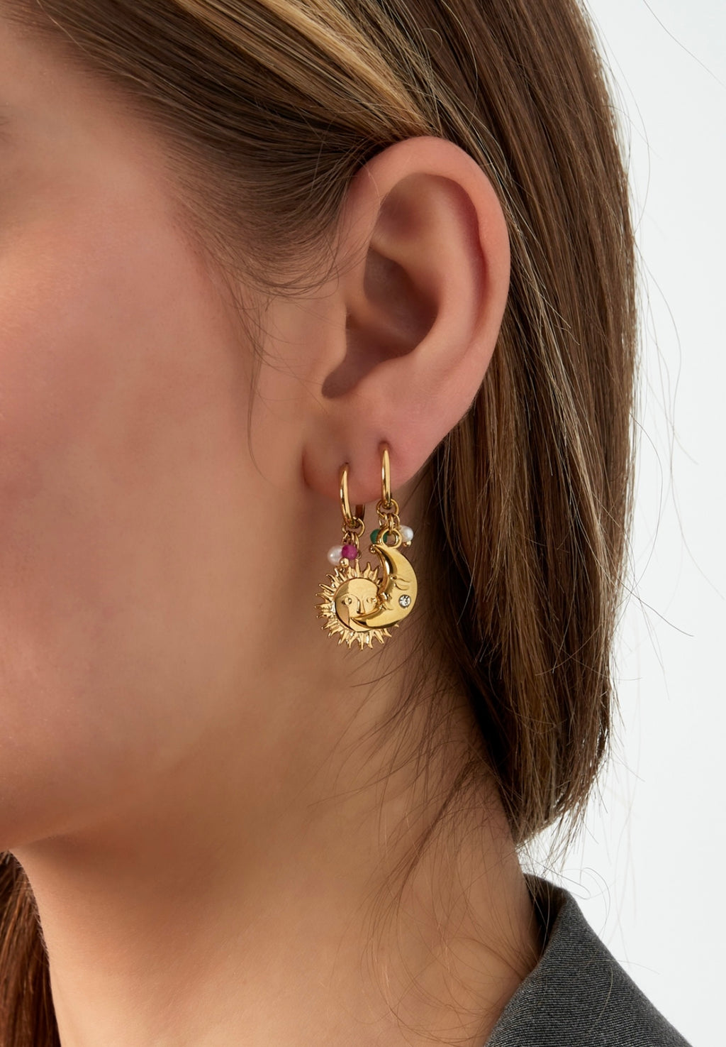 Orecchini stella luna