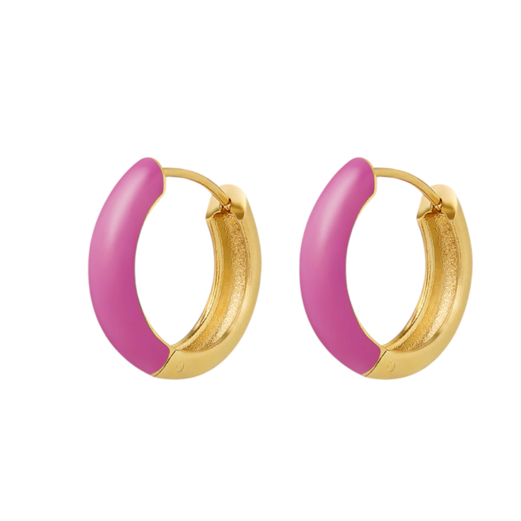 Orecchini cerchio colorato